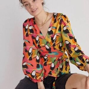 Anthropologie FARM Rio Toucan Blouse